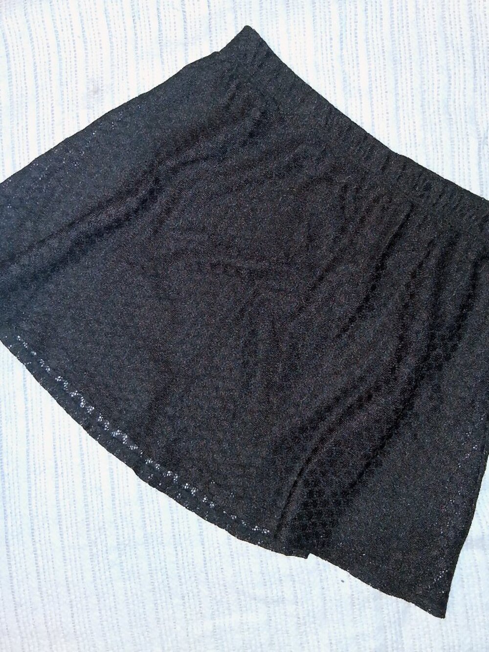No Boundaries Black Mini Skirt w/ Lace overlay